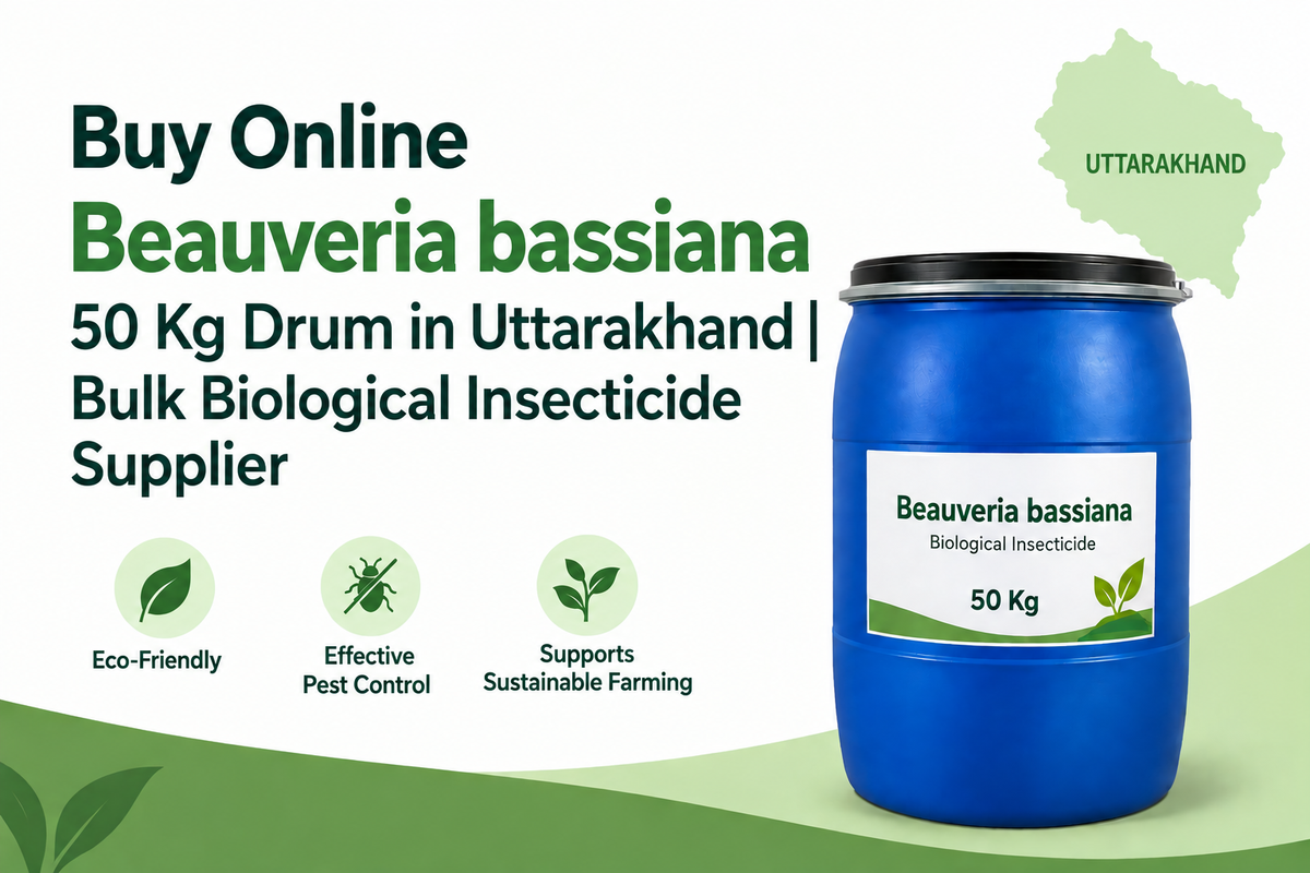 Buy Online Beauveria bassiana 50 Kg Drum in Uttarakhand | Bulk Biological Insecticide Supplier