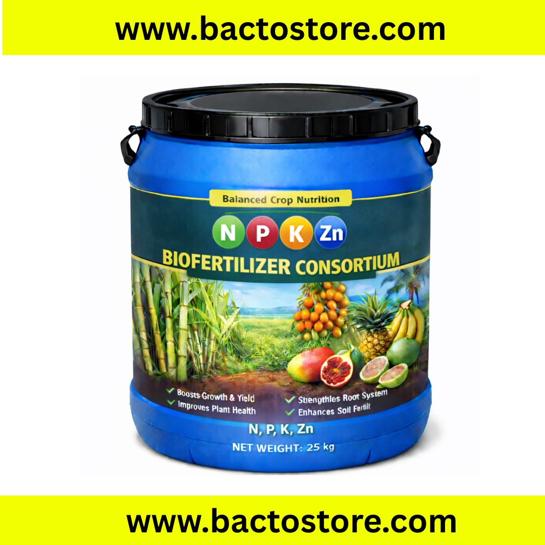 NPK + Zinc Consortia Powder – Complete Nutrient Biofertilizer for Balanced Crop Growth